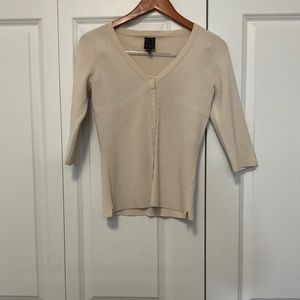 DUE PER DUE half sleeve buttons down sweater women size Small